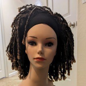 Dreads wig, headband with adjustable fit